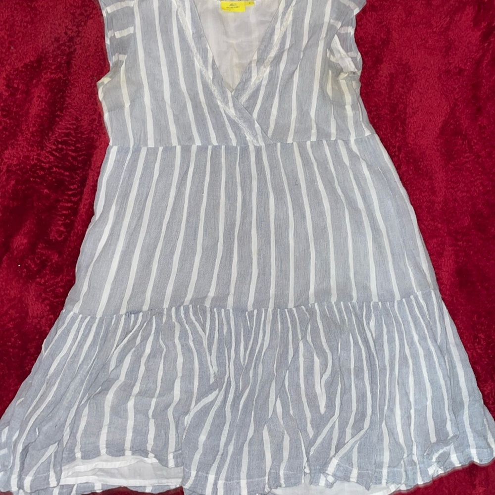 Roller Rabbit Grey and White Striped Dress
